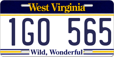 WV license plate 1GO565