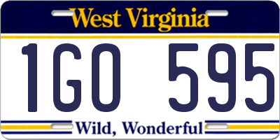 WV license plate 1GO595