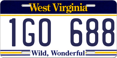 WV license plate 1GO688