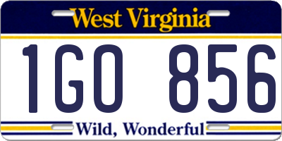 WV license plate 1GO856