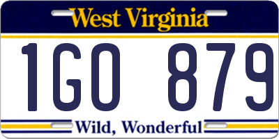 WV license plate 1GO879