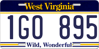 WV license plate 1GO895