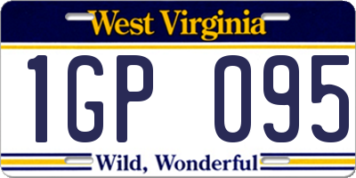 WV license plate 1GP095