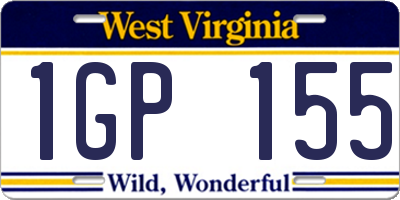 WV license plate 1GP155
