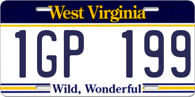 WV license plate 1GP199