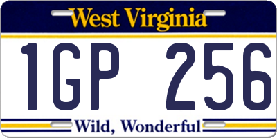 WV license plate 1GP256