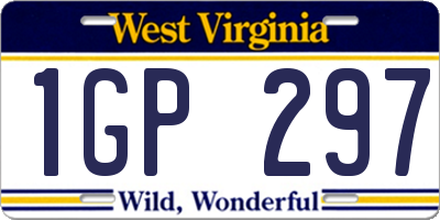 WV license plate 1GP297