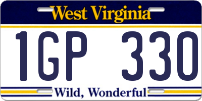 WV license plate 1GP330