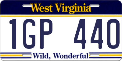 WV license plate 1GP440