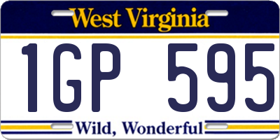 WV license plate 1GP595