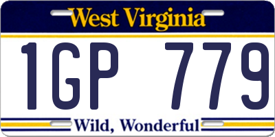 WV license plate 1GP779