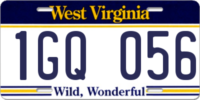 WV license plate 1GQ056