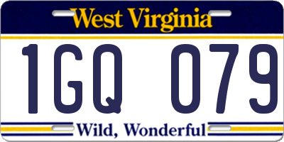 WV license plate 1GQ079