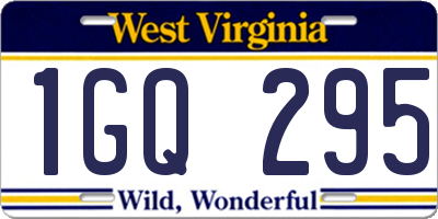 WV license plate 1GQ295