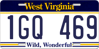WV license plate 1GQ469
