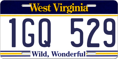 WV license plate 1GQ529