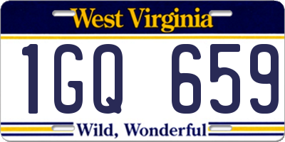 WV license plate 1GQ659
