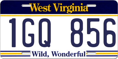 WV license plate 1GQ856