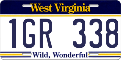 WV license plate 1GR338