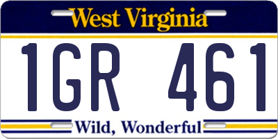 WV license plate 1GR461