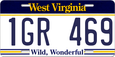 WV license plate 1GR469