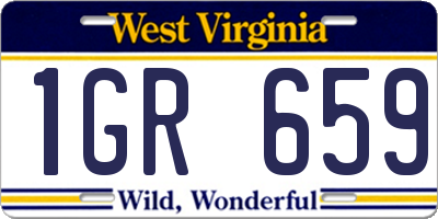 WV license plate 1GR659