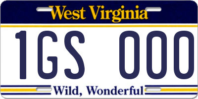 WV license plate 1GS000
