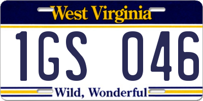 WV license plate 1GS046