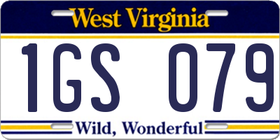 WV license plate 1GS079