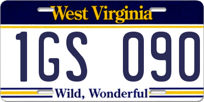 WV license plate 1GS090