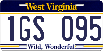 WV license plate 1GS095