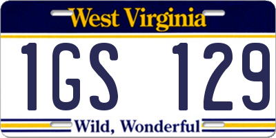 WV license plate 1GS129