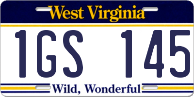 WV license plate 1GS145