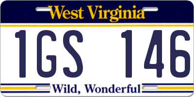 WV license plate 1GS146