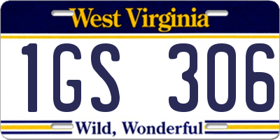 WV license plate 1GS306