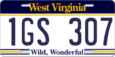 WV license plate 1GS307