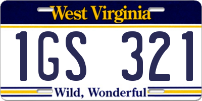 WV license plate 1GS321
