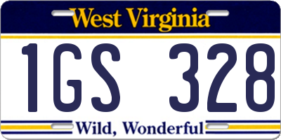 WV license plate 1GS328