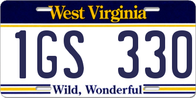 WV license plate 1GS330
