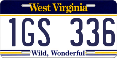 WV license plate 1GS336