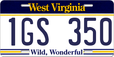 WV license plate 1GS350