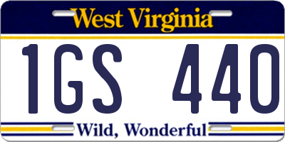 WV license plate 1GS440