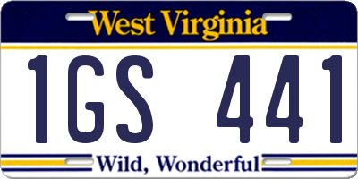 WV license plate 1GS441