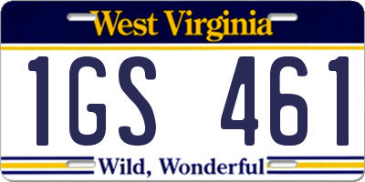 WV license plate 1GS461