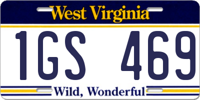 WV license plate 1GS469