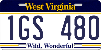 WV license plate 1GS480