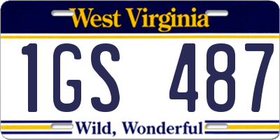 WV license plate 1GS487