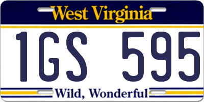 WV license plate 1GS595