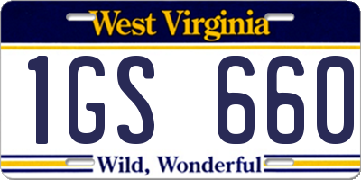 WV license plate 1GS660