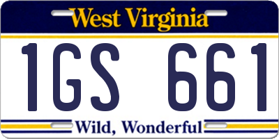 WV license plate 1GS661